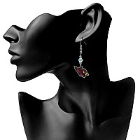 Nfl Siskiyou Sports Womens Arizona Cardinals Crystal Dangle Earrings One Size Team Color