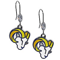 Nfl Siskiyou Sports Womens Los Angeles Rams Crystal Dangle Earrings One Size Team Color