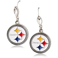 Nfl Siskiyou Sports Womens Pittsburgh Steelers Crystal Dangle Earrings One Size Team Color