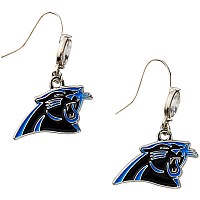 Nfl Siskiyou Sports Womens Carolina Panthers Crystal Dangle Earrings One Size Team Color