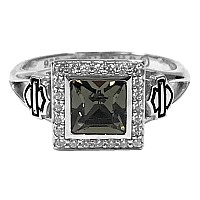 Harleydavidson Womens Ring Black Ice Crystal Outline Bling Ring Hdr0362 7