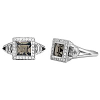 Harleydavidson Womens Ring Black Ice Crystal Outline Bling Ring Hdr0362 7