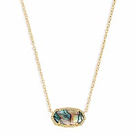 Kendra Scott Elisa Short Pendant Necklace For Women Dainty Fashion Jewelry 14K Goldplated White Mother Of Pearl