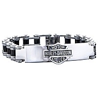 Harleydavidson Mens Bike Chain Id Bracelet Stainless Steel Hsb007175