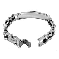 Harleydavidson Mens Bike Chain Id Bracelet Stainless Steel Hsb007175