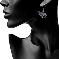 Nfl Siskiyou Sports Womens Tennessee Titans Chrome Dangle Earrings One Size White