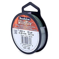 Beadalon Wildfire 008 In 020 Mm Break Strength 12 Lb 55 Kg Green 20 Yd 18 M