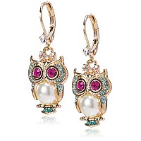 Betsey Johnson Owl Drop Earrings