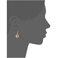 Michael Kors Stainless Steel And Pav Crystal Mk Logo Dangle Earrings For Women Color Rose Gold Model Mkj4796791