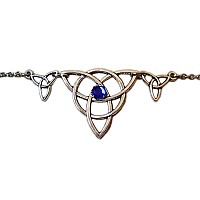 Moon Maiden Jewelry Celtic Triple Triquetra Trinity Headpiece Dark Blue