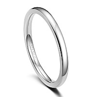 Tigrade 2Mm 4Mm 6Mm 8Mm 10Mm Titanium Ring Plain Dome High Polished Wedding Band Comfort Fit Size 3152Mmsize 4