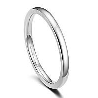 Tigrade 2Mm 4Mm 6Mm 8Mm 10Mm Titanium Ring Plain Dome High Polished Wedding Band Comfort Fit Size 3152Mmsize 10