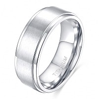 Tigrade 4Mm 6Mm 8Mm 10Mm Black Titanium Rings Wedding Band Matte Comfort Fit For Men Women Size 315Silver 8Mm Size 65