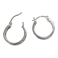 Harleydavidson Womens Earrings Aztec Bar Shield Hoops Silver Hde0371