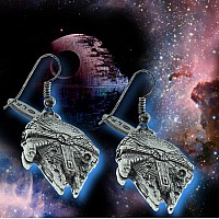 Star Wars Millennium Falcon 3D Dangle Earrings