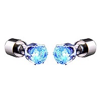 blinkee LED Faux Diamond Pierced Earrings Blue