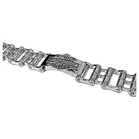 Harleydavidson Mens Bar Shield Emblem Bike Chain Steel Bracelet Hsb0146 75