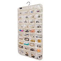 Bb Brotrade Hanging Jewelry Organizeraccessories Organizer80 Pocket Organizer For Holding Jewelriesbeige