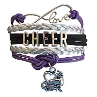 Cheer Bracelet Cheerleading Infinity Adjustable Bracelet Cheer Jewelry For Cheerleader