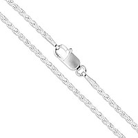 Sterling Silver Diamondcut Rope Chain 17Mm Solid 925 Italy New Bracelet 10