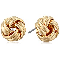 Anne Klein Classics Goldtone Knot Stud Earrings