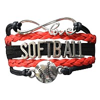 Softball Bracelet Softball Love Infinity Jewelry For Softball Softball Mom Or Softball Team