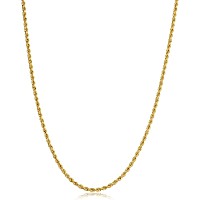 Kooljewelry Solid 14K Yellow Gold Filled Rope Chain Necklace 21 Mm 16 Inch