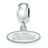 Logoart Logo Art Sterling Silver Ole Miss Rebels Xs Dangle Bead Charm