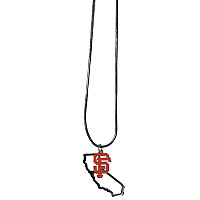 Siskiyou Sports Mlb San Francisco Giants Necklace Chain With State Shape Charm Team Colors One Size