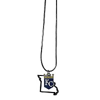 Siskiyou Sports Mlb Kansas City Royals Necklace Chain With State Shape Charm Team Colors One Size