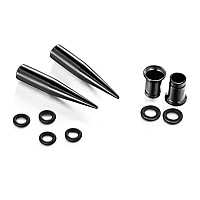 Vcmart 14G00G Ear Stretching Kit Tapers Plugs Surgical Stainless Steel