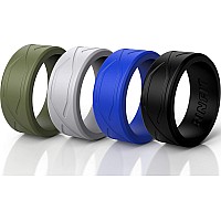 Rinfit Silicone Rings For Men Silicone Wedding Bands Sets For Him Patented Design Rubber Wedding Rings 4Love Collection