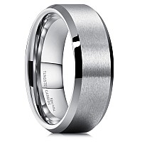 King Will Basic Mens 7Mm Classic Tungsten Carbide Ring Matte Brushed Wedding Engagement Band9