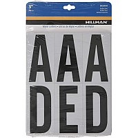 Hillman 843444 3 Black And Silver Reflective Adhesive Letter Pack Kit