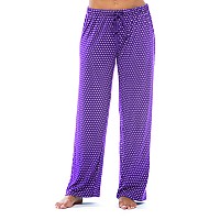 Just Love Women Polka Dot Pajama Pants Pjs Sleepwear Plum With Black Dots Small