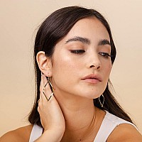 Pavoi 14K Yellow Gold Plated Infinity Sterling Silver Post Hoop Earrings For Women