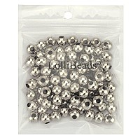 Lollibeads Platinum Smooth Round Metal Beads 10 Mm 100 Pcs