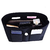 Felt Insert Bag Organizer Bag In Bag For Handbag Purse Organizer Six Color Three Size Medium Large Xlarge Large Black