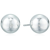 Amazon Essentials Sterling Silver Polished Ball Stud Earrings 9Mm