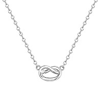 Pavoi Rhodium Plated Infinity Pendant Necklace Bridesmaids Cute Necklaces For Women