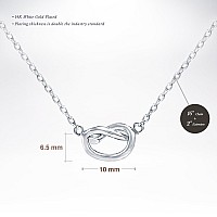 Pavoi Rhodium Plated Infinity Pendant Necklace Bridesmaids Cute Necklaces For Women