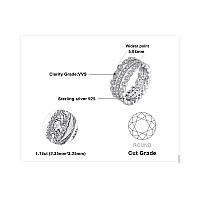 Jewelrypalace 14K Gold Plated 925 Sterling Silver Rings For Women Cubic Zirconia Promise Rings For Her Stackable Wedding Bands