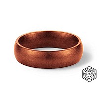 Saferingz Metallic Silicone Wedding Ring 6Mm Made In The Usa Men Or Women Copper 11