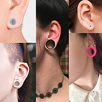 Xpircn Thin Silicone Ear Plugs Tunnels Flexible Ear Earlets 15Pairs