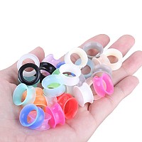 Xpircn Thin Silicone Ear Plugs Tunnels Flexible Ear Earlets 15Pairs