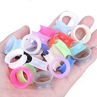 Xpircn Thin Silicone Ear Plugs Tunnels Flexible Ear Earlets 15Pairs