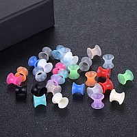 Xpircn Thin Silicone Ear Plugs Tunnels Flexible Ear Earlets 15Pairs