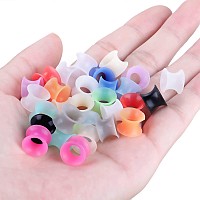 Xpircn Thin Silicone Ear Plugs Tunnels Flexible Ear Earlets 15Pairs