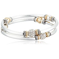 Nine West Womens Tri Tone Bangle Bracelet