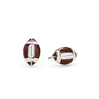 Gimmedat Football Womens Girls Enamel Silver Stud Earrings Sports Jewelry Player Mom Gift